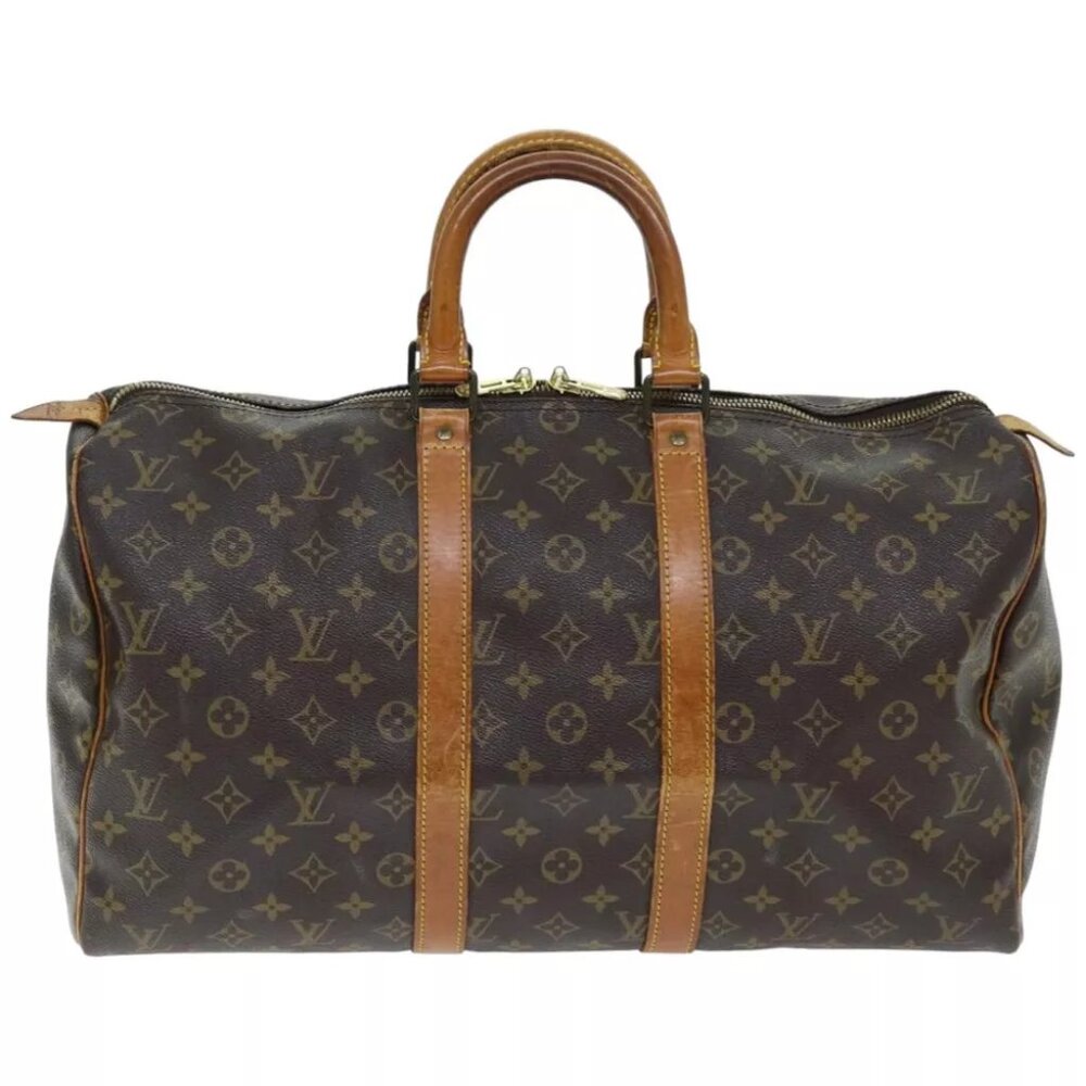LOUIS VUITTON Monogram Keepall 45 Boston Bag M41428 LV Auth 74370